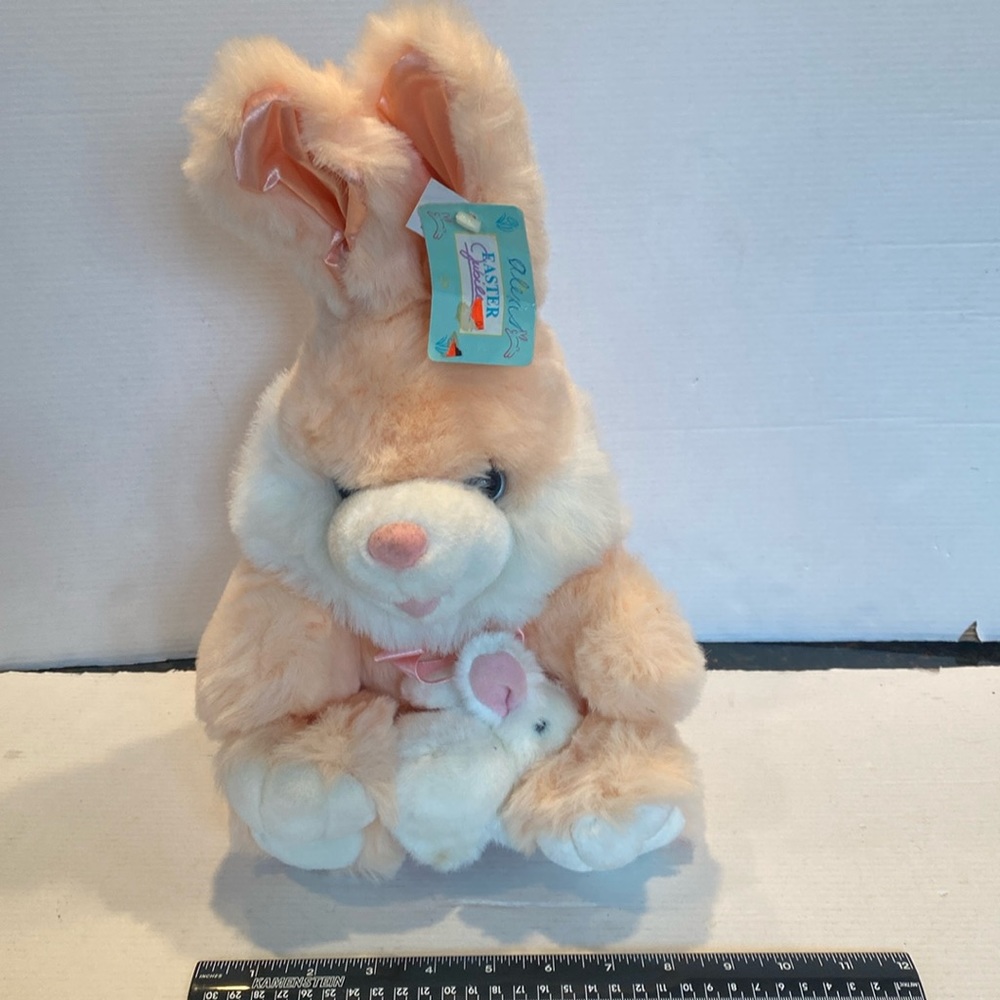NWT & Vintage Large Easter Mother Bunny with Baby